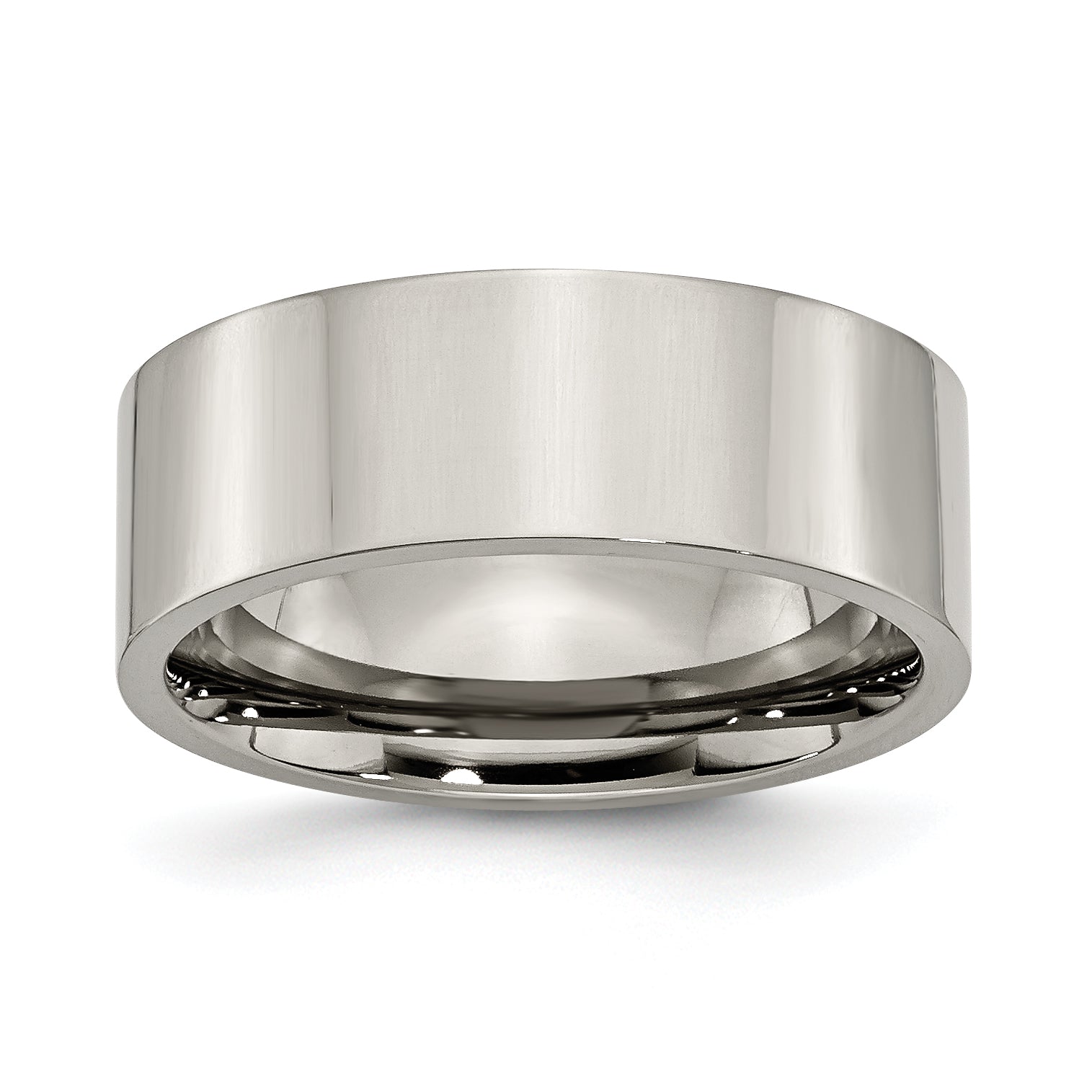 Titanium Polished 8mm Flat Band