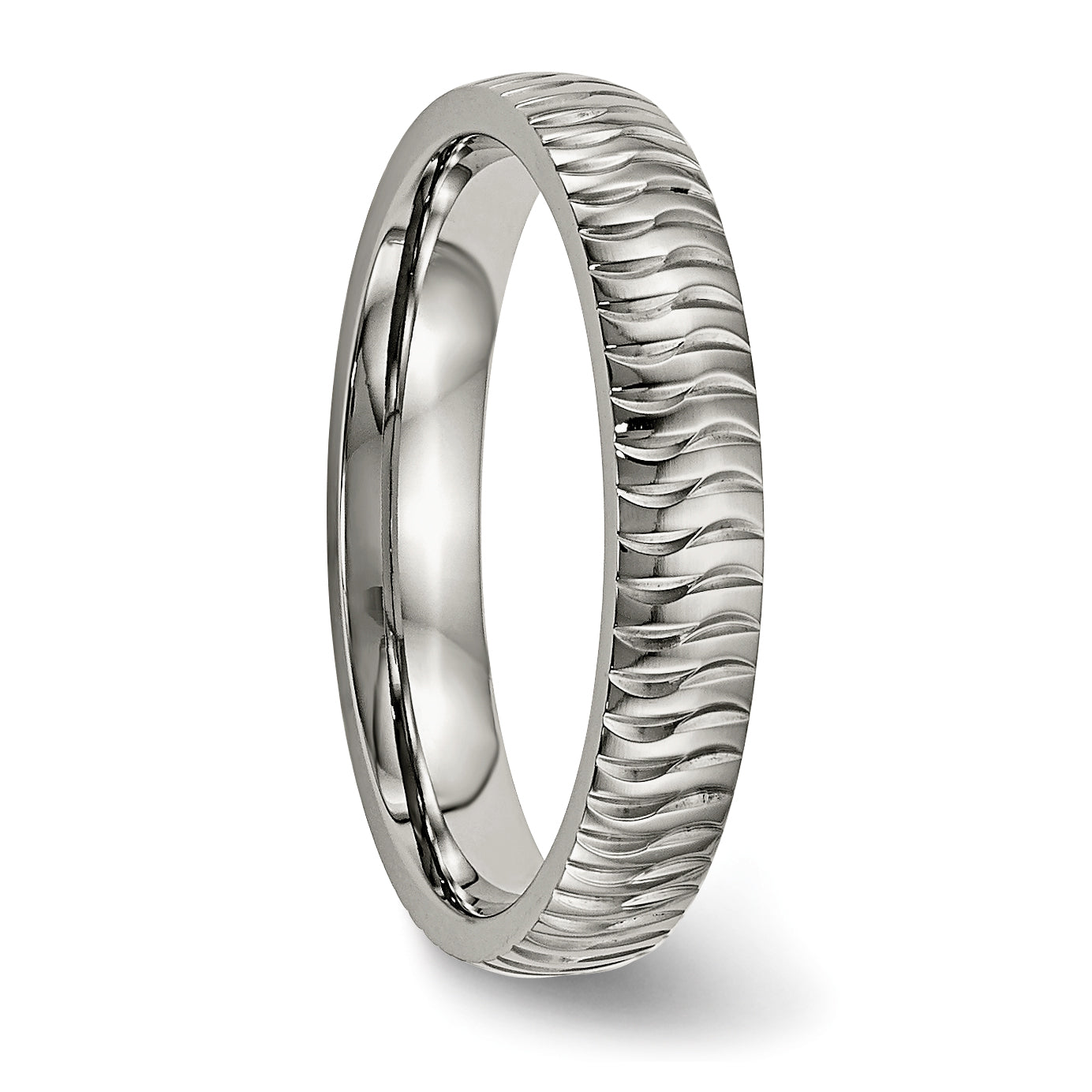 Sophia Jewelers Unisex Titanium 4mm Polished Wedding Band