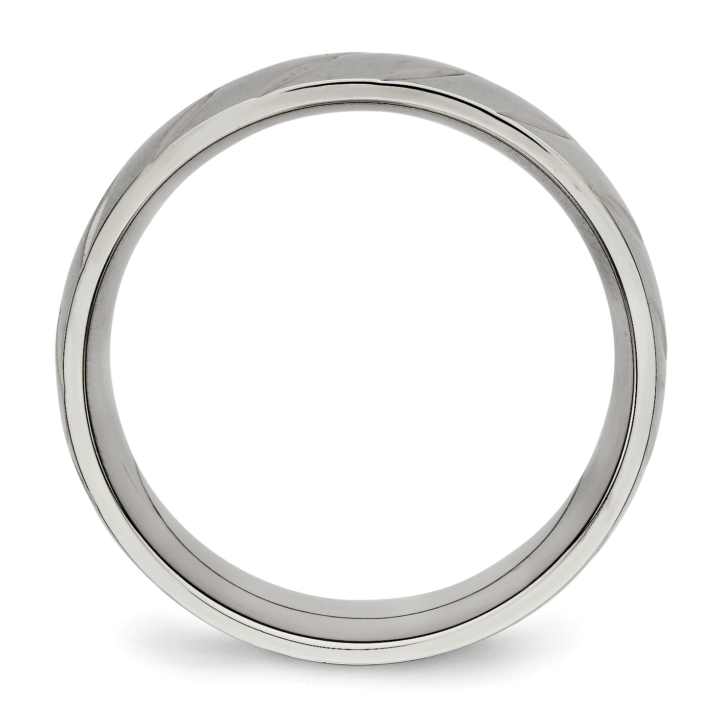 Titanium Polished 8mm Unisex Wedding Band by Sophia Jewelers