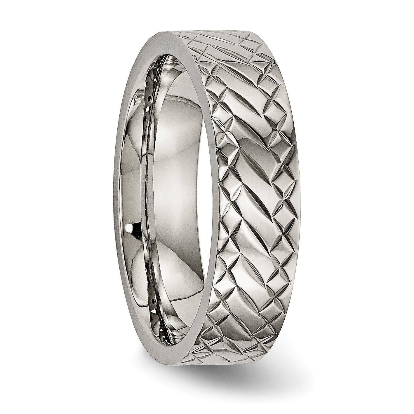 Titanium 6mm Unisex Wedding Band with Polished Finish