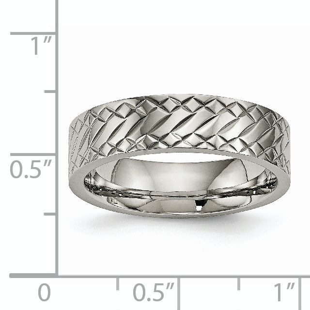 Titanium 6mm Unisex Wedding Band with Polished Finish