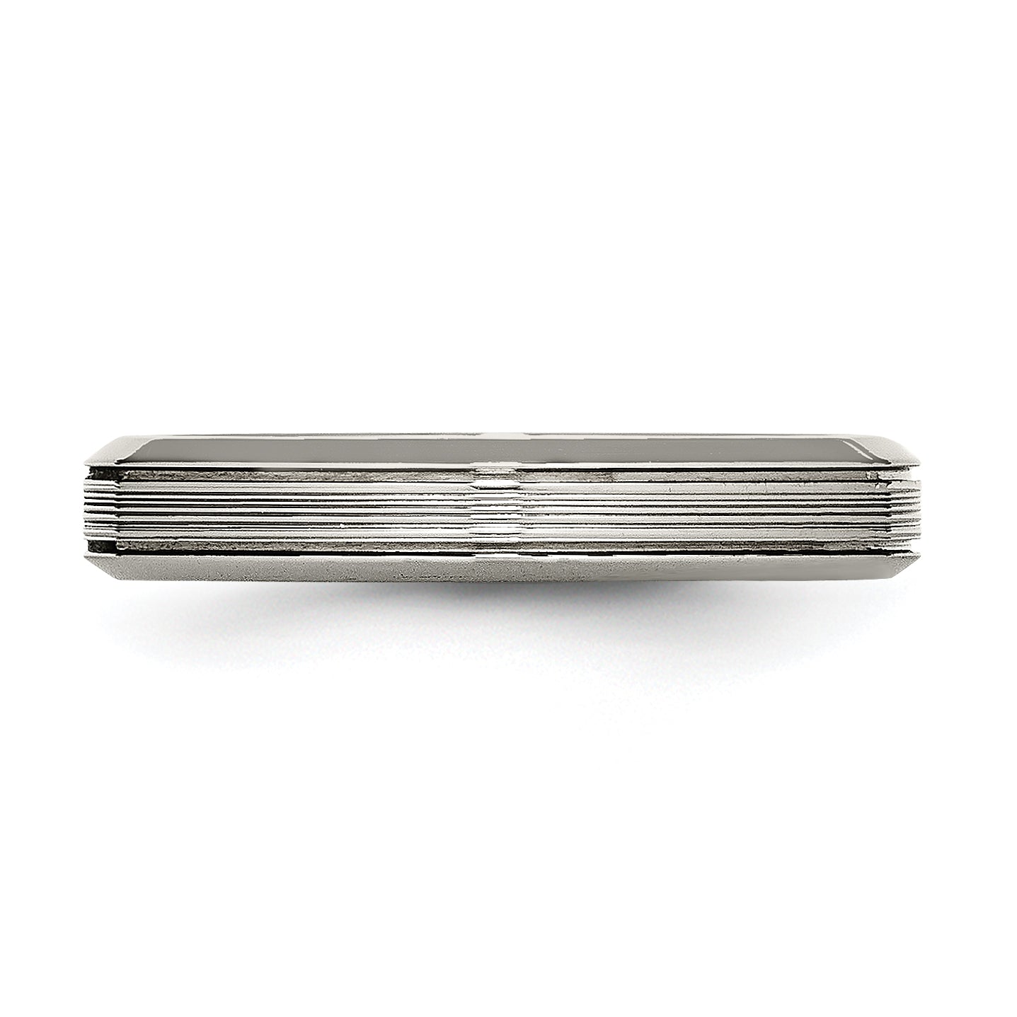 Titanium Polished 3.75mm Grooved Comfort Fit Band