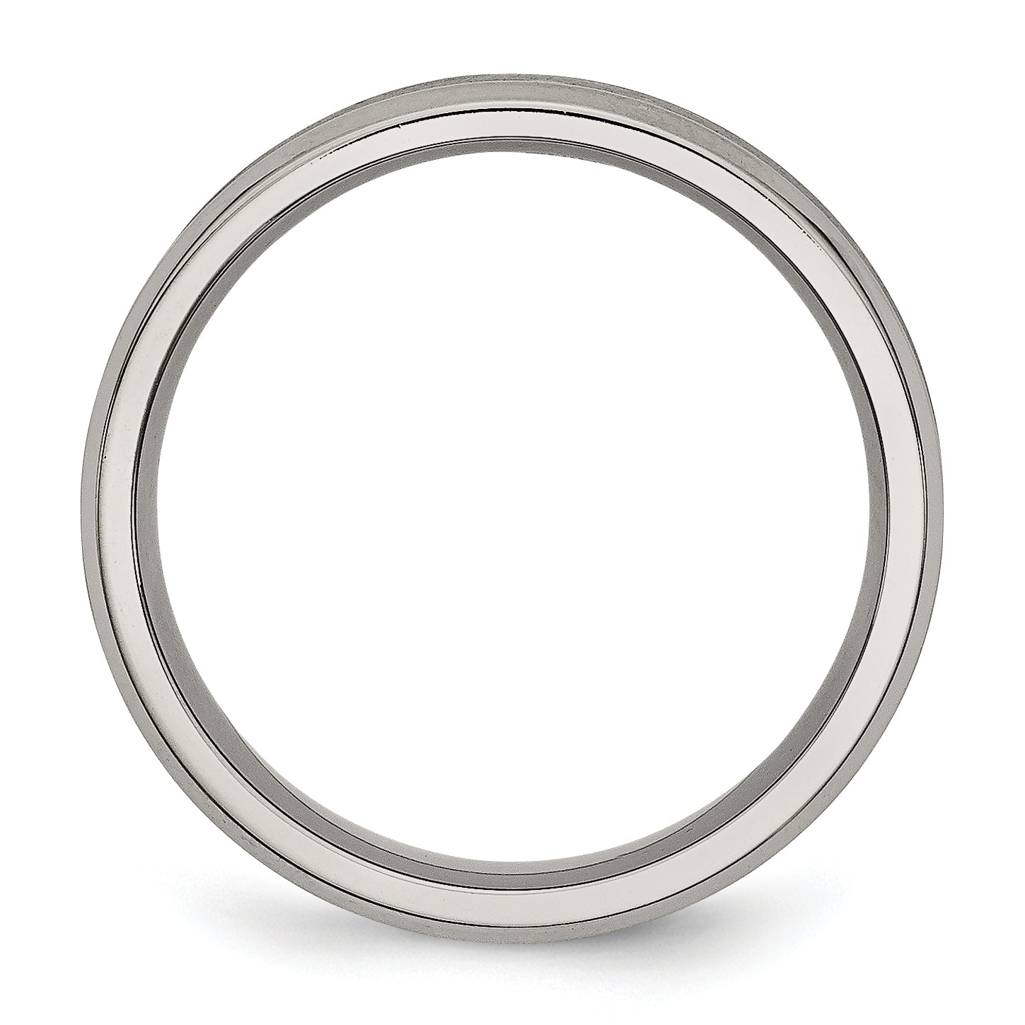 Titanium Unisex Wedding Band with Polished Brushed Finish