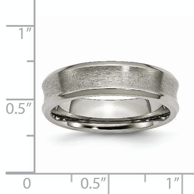 Titanium Unisex Wedding Band with Polished Brushed Finish