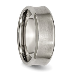 Titanium Wedding Band with Beveled Edge and Polished Finish