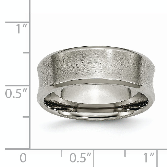 Titanium Wedding Band with Beveled Edge and Polished Finish