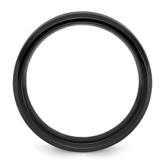 Titanium Polished Black IP-plated Brushed Center 8mm Band