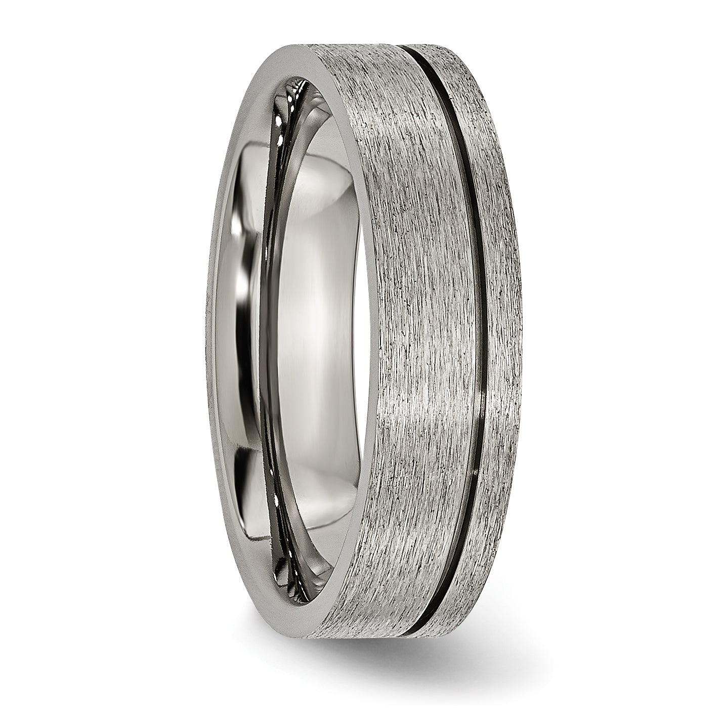 Sophia Jewelers Titanium Wedding Band with Brushed Finish Engravable Unisex