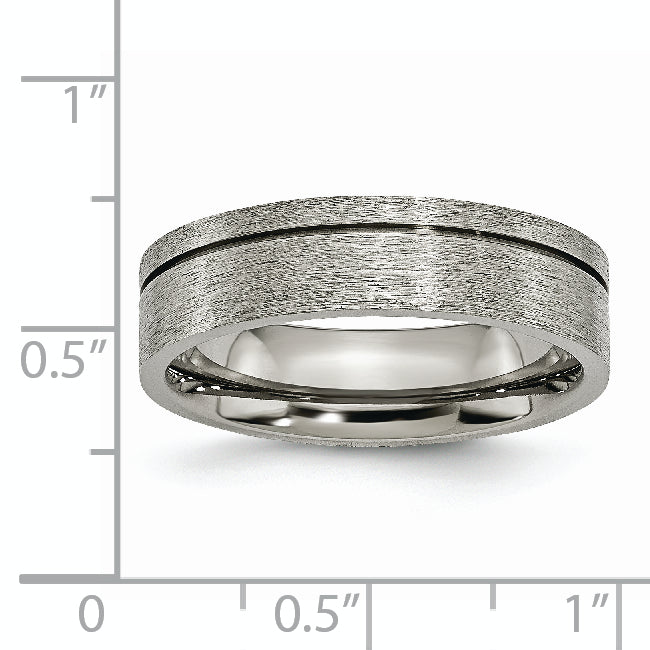 Sophia Jewelers Titanium Wedding Band with Brushed Finish Engravable Unisex