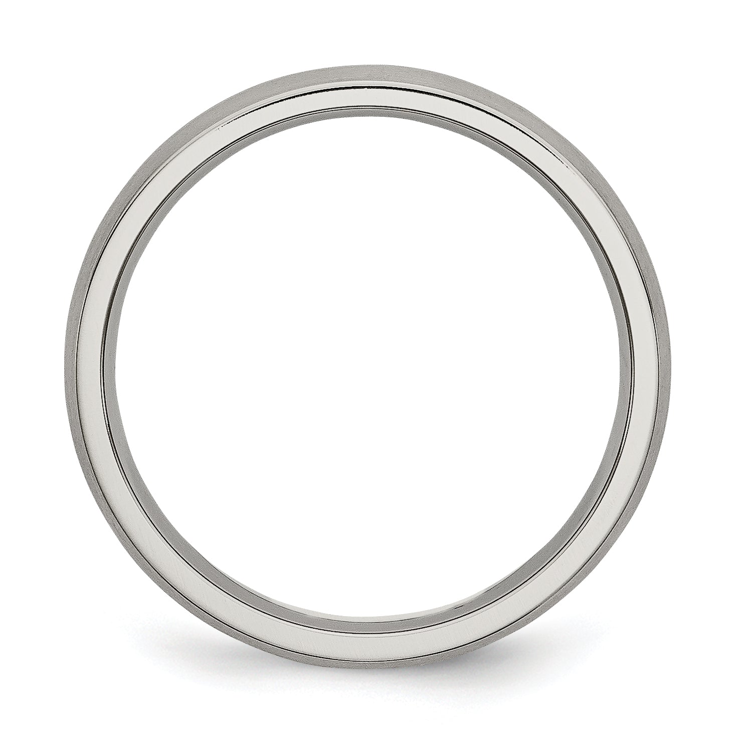 Titanium Brushed 4mm Half Round Band