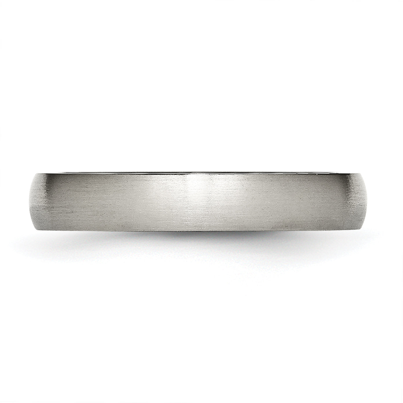 Titanium Brushed 4mm Half Round Band