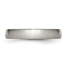 Titanium Brushed Unisex Wedding Band with Comfort Fit and Engravable