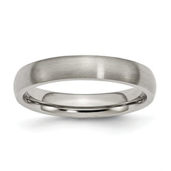 Titanium Brushed 4mm Half Round Band