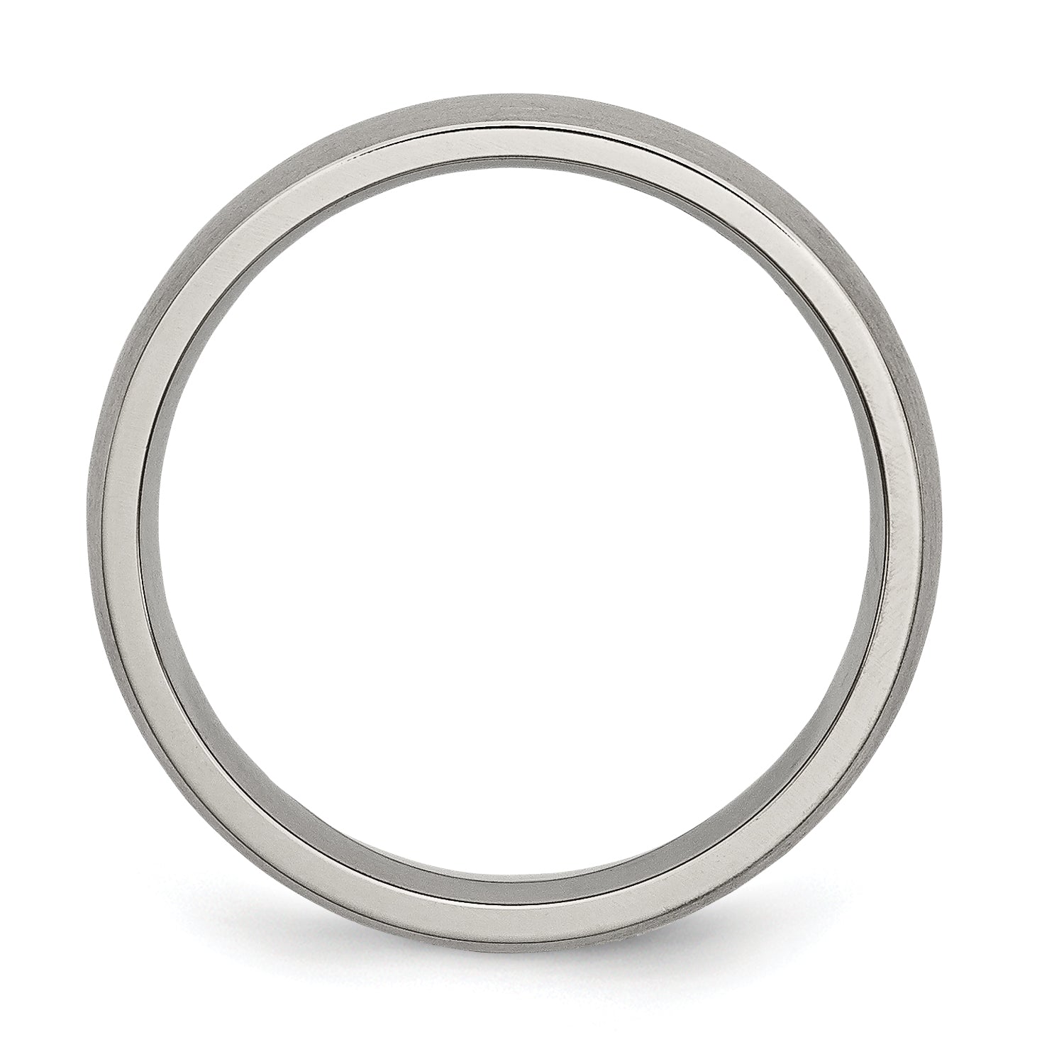 Titanium Brushed 5mm Half Round Band