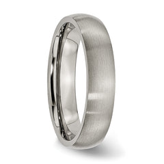 Sophia Jewelers Titanium Brushed 5mm Unisex Comfort Fit Engravable Wedding Band