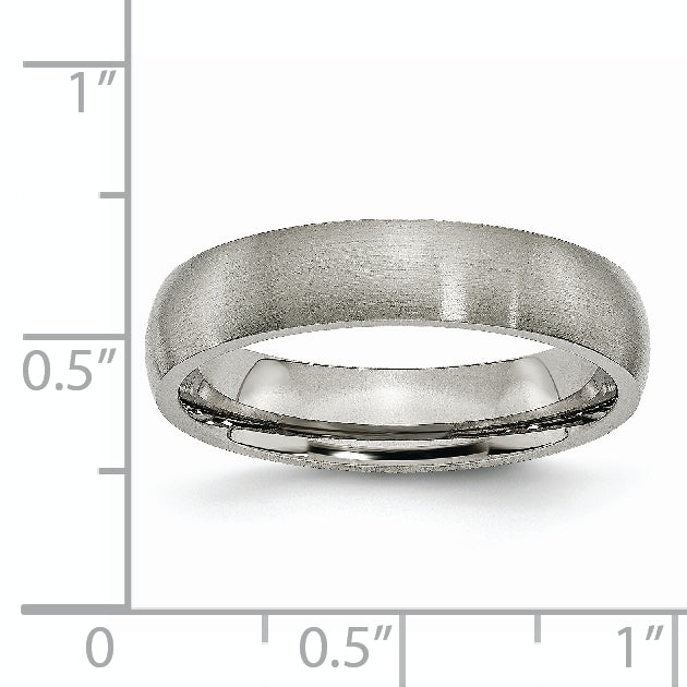 Sophia Jewelers Titanium Brushed 5mm Unisex Comfort Fit Engravable Wedding Band