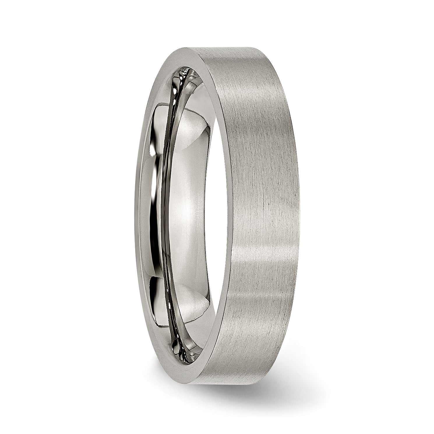 Titanium Flat 5mm Brushed Band