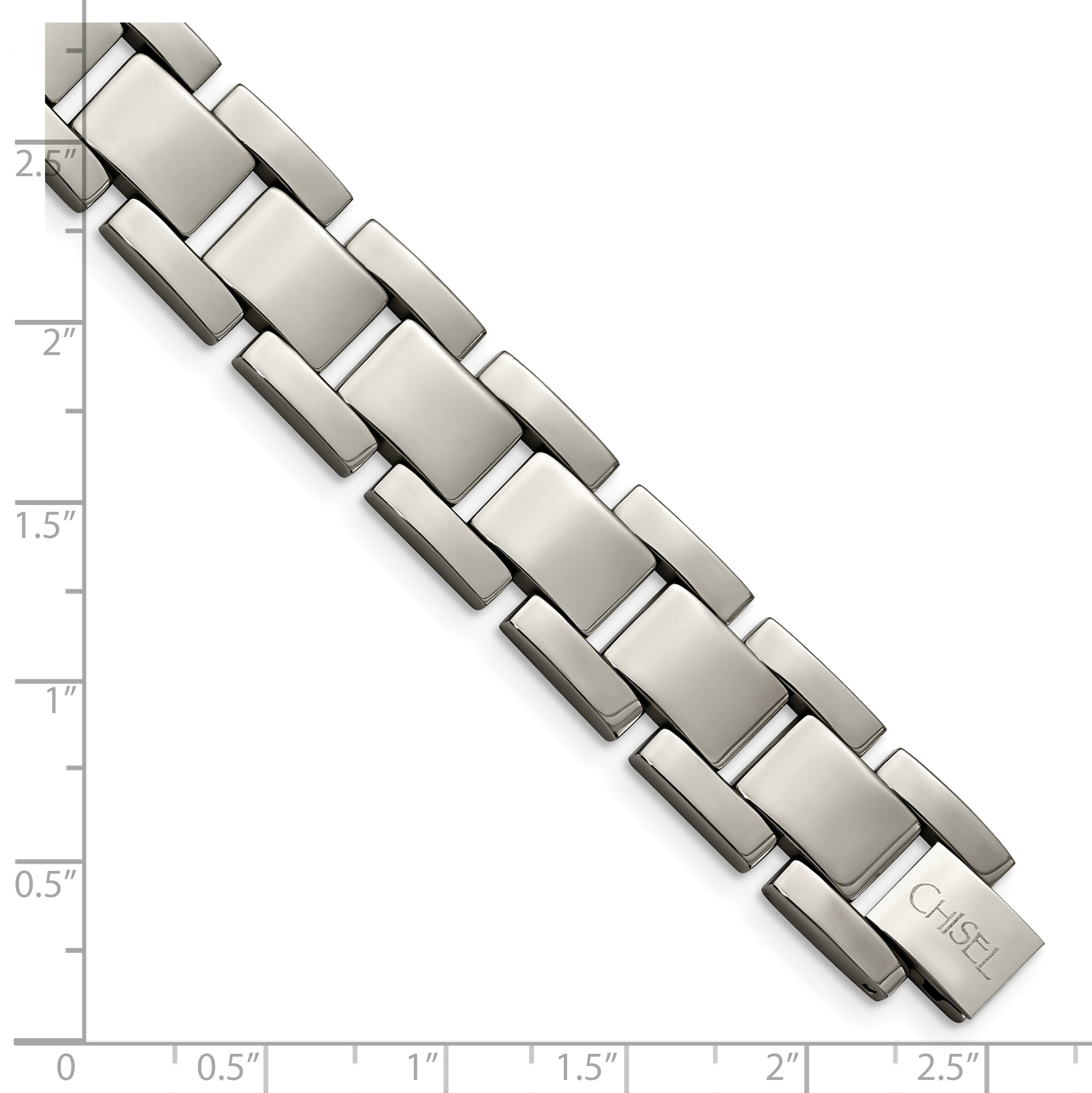 Chisel Titanium Polished 8.5 inch Bracelet