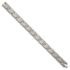 Chisel Titanium Brushed and Polished 8.75 inch Bracelet