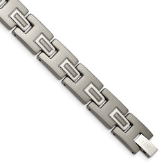 Chisel Titanium Brushed and Polished 8.75 inch Bracelet