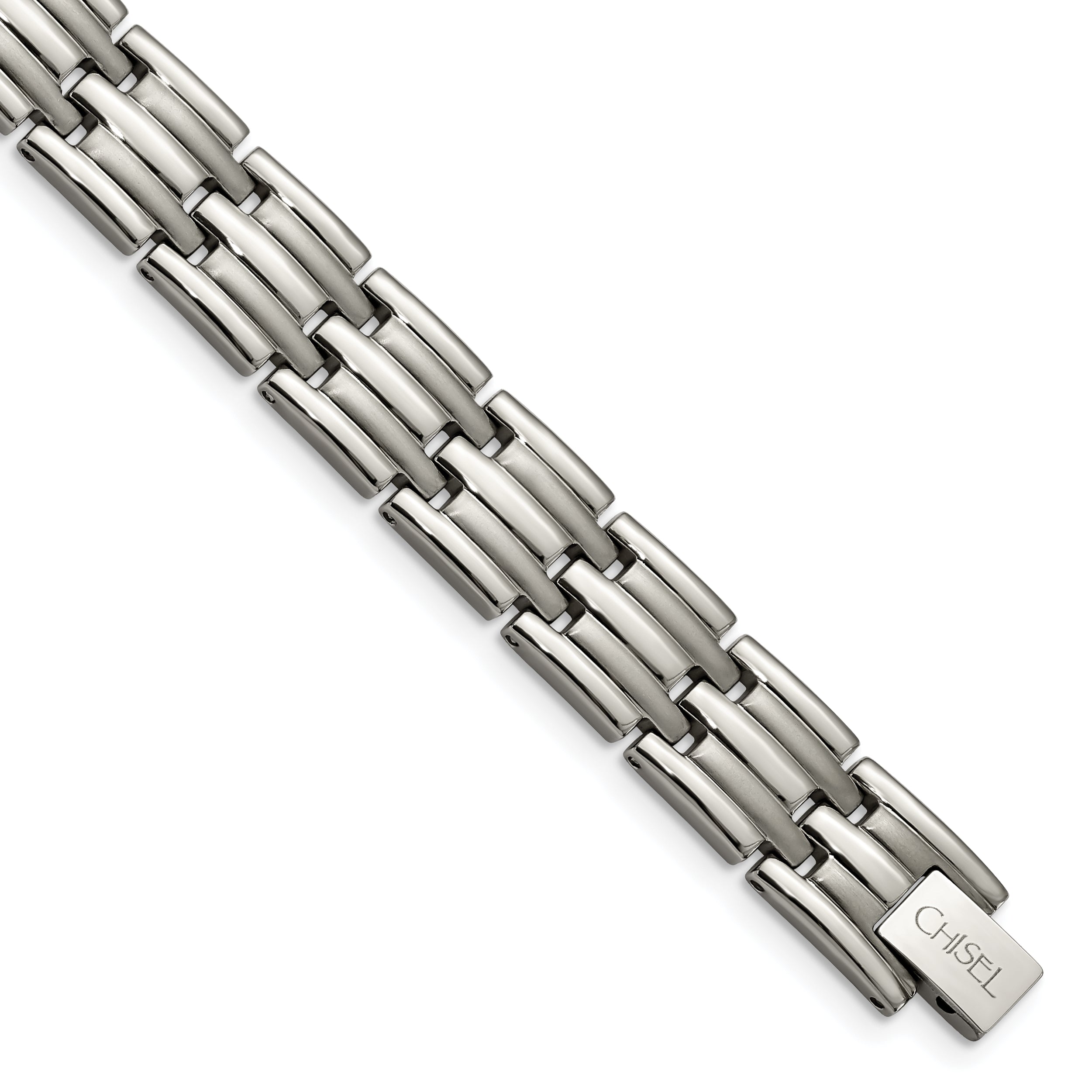 Chisel Titanium Brushed and Polished 8.5 inch Bracelet