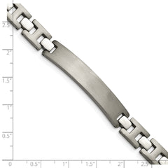 Chisel Titanium Brushed and Polished 8.5 inch ID Bracelet