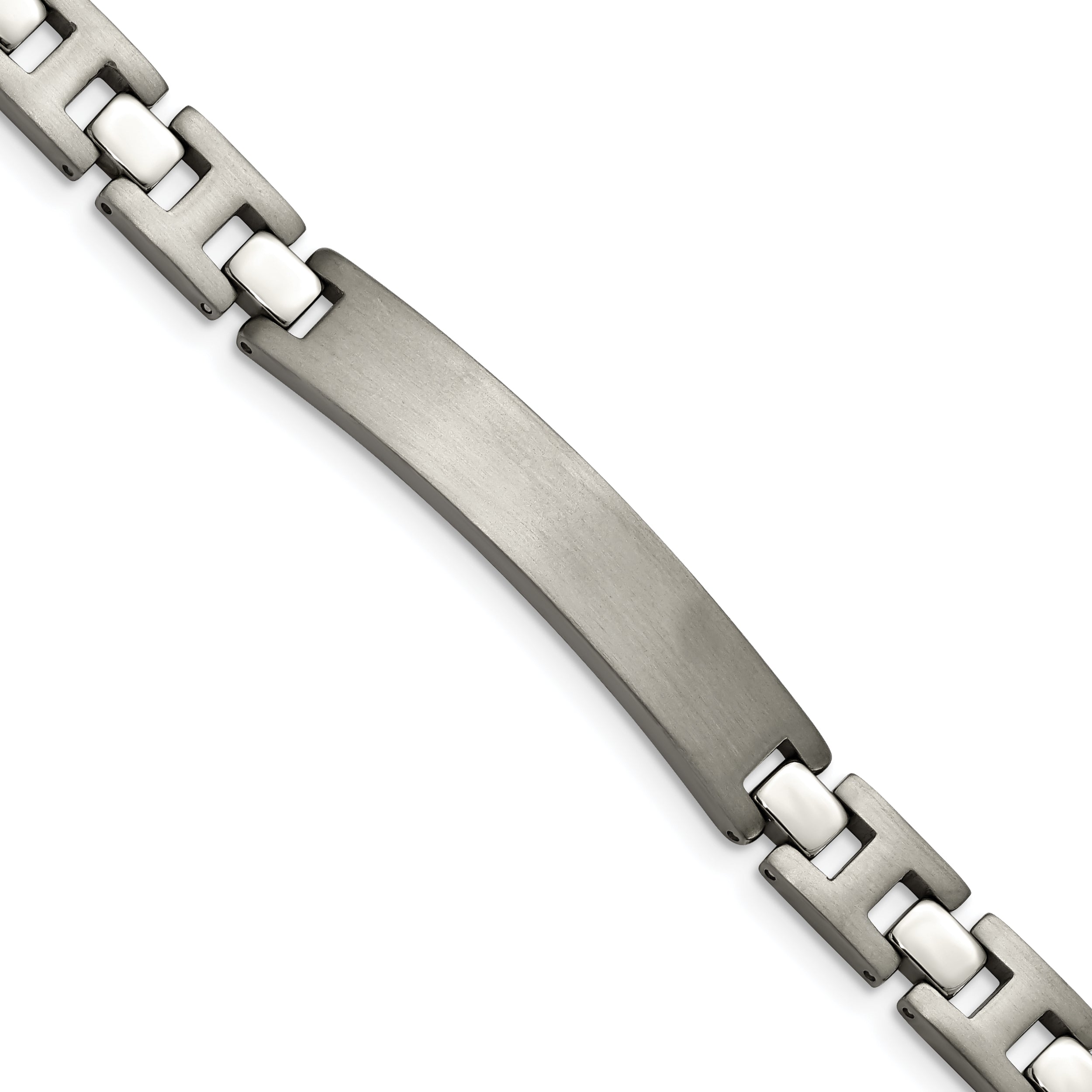 Chisel Titanium Brushed and Polished 8.5 inch ID Bracelet