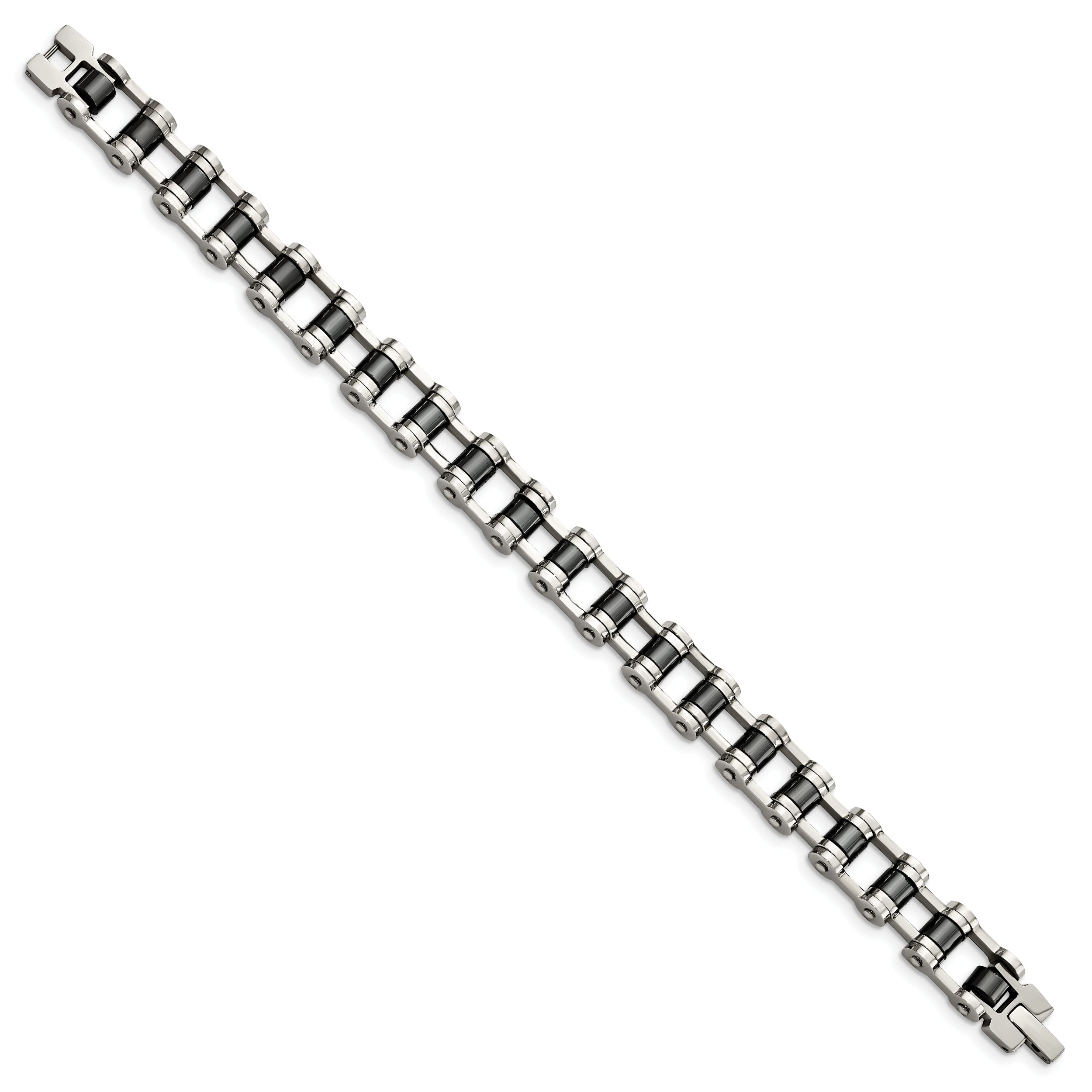 Chisel Stainless Steel Polished with Magnetic Links 8.5 inch Bracelet