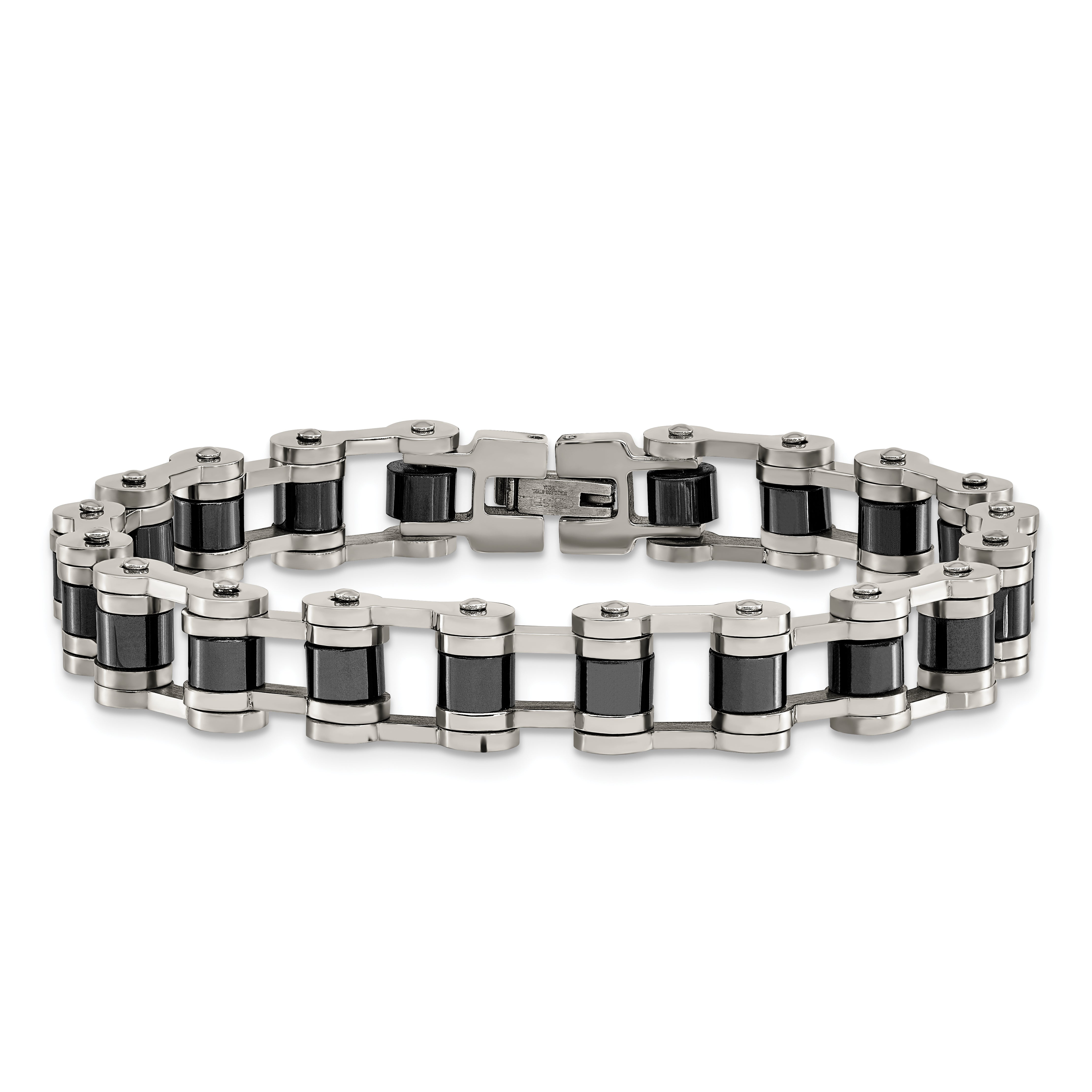 Chisel Stainless Steel Polished with Magnetic Links 8.5 inch Bracelet