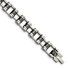 Chisel Stainless Steel Polished with Magnetic Links 8.5 inch Bracelet