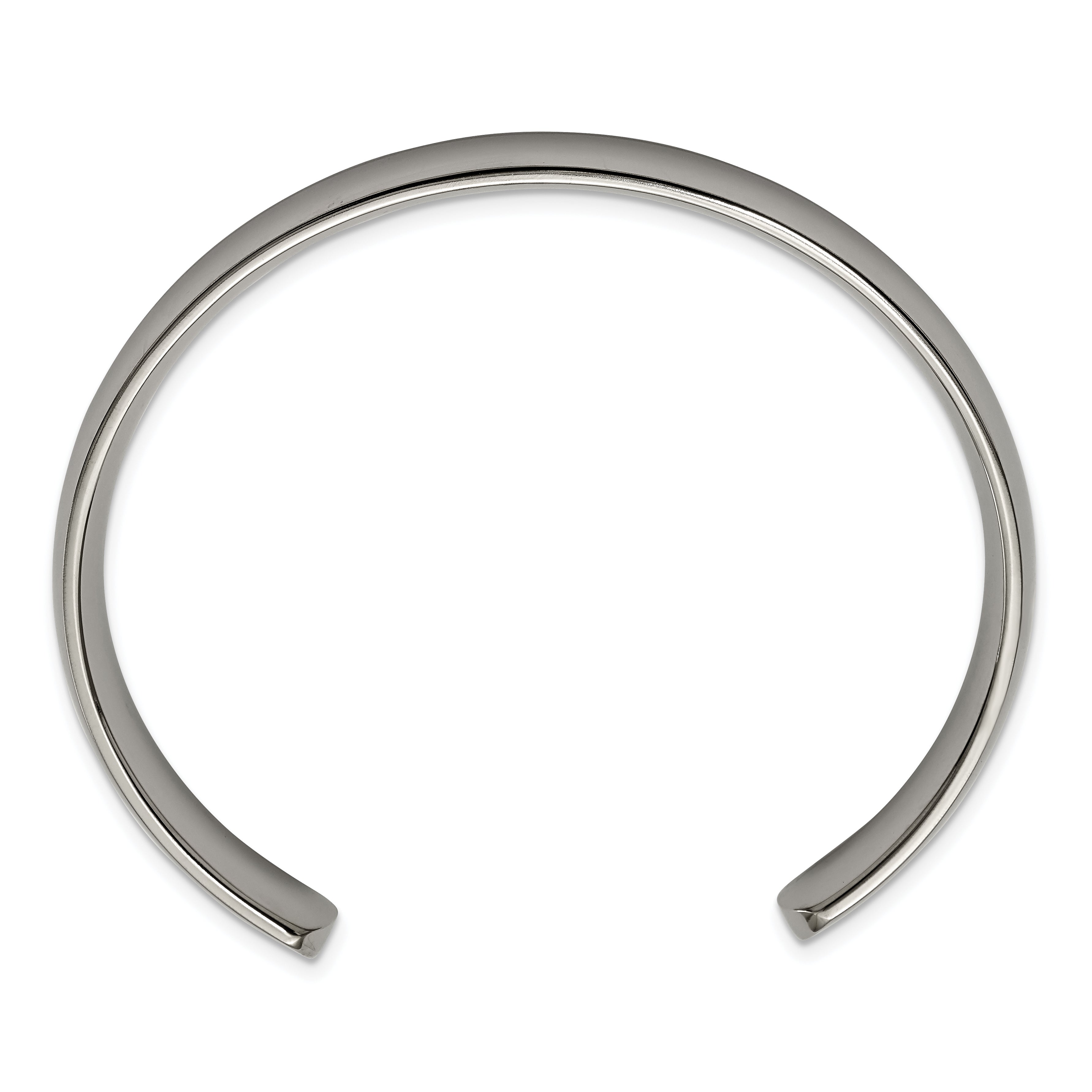 Chisel Titanium Polished Cuff Bangle