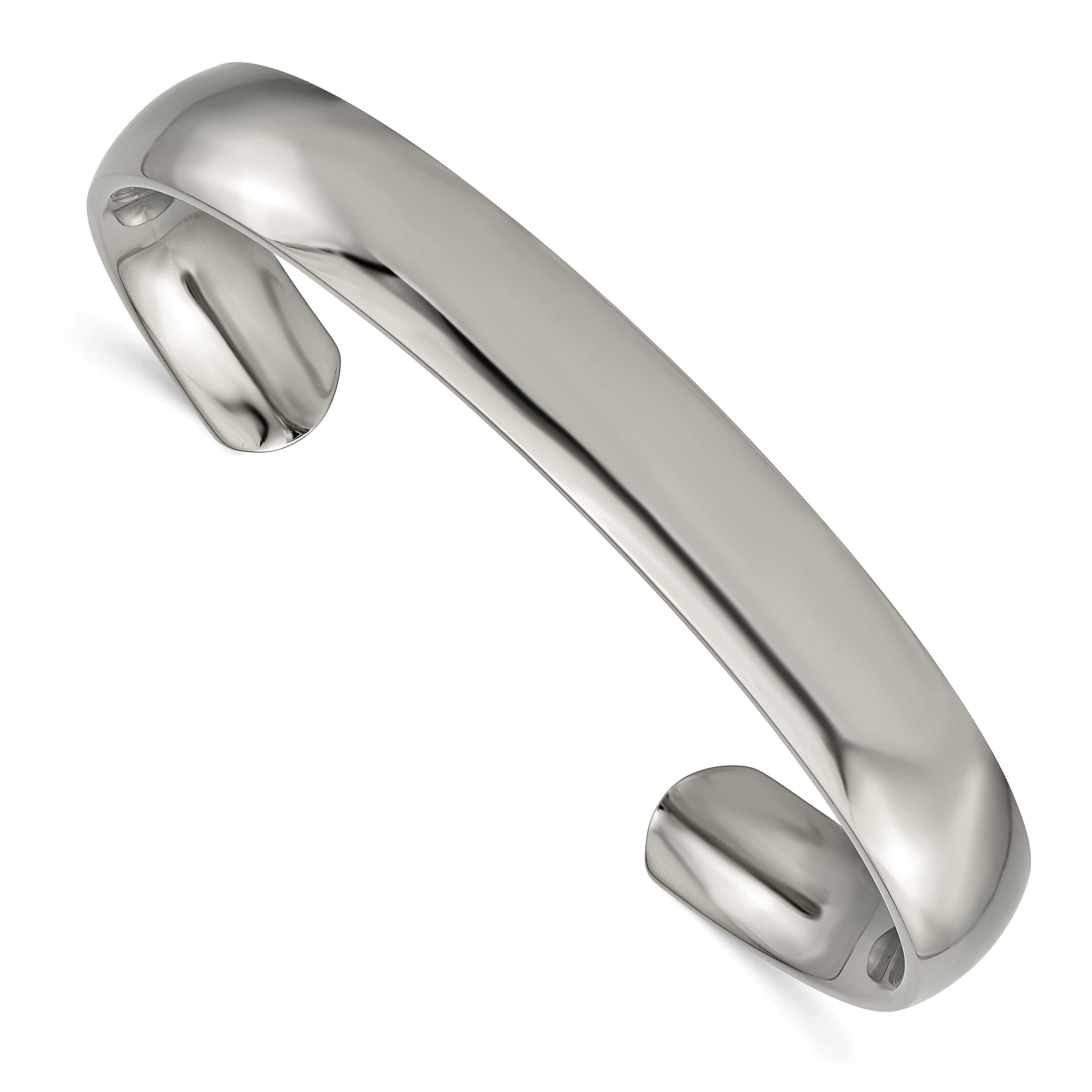 Chisel Titanium Polished Cuff Bangle