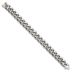 Chisel Titanium Polished 14.50mm Curb 8.5 inch Bracelet