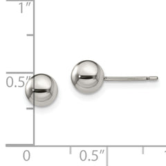 Chisel Titanium Polished 6mm Ball Post Earrings