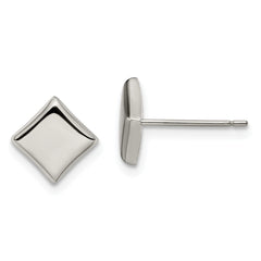 Chisel Titanium Polished 7mm Square Post Earrings