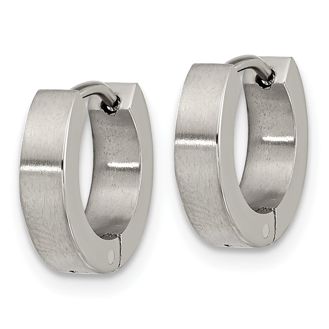 Chisel Titanium Brushed 3.5mm Huggie Hoop Earrings