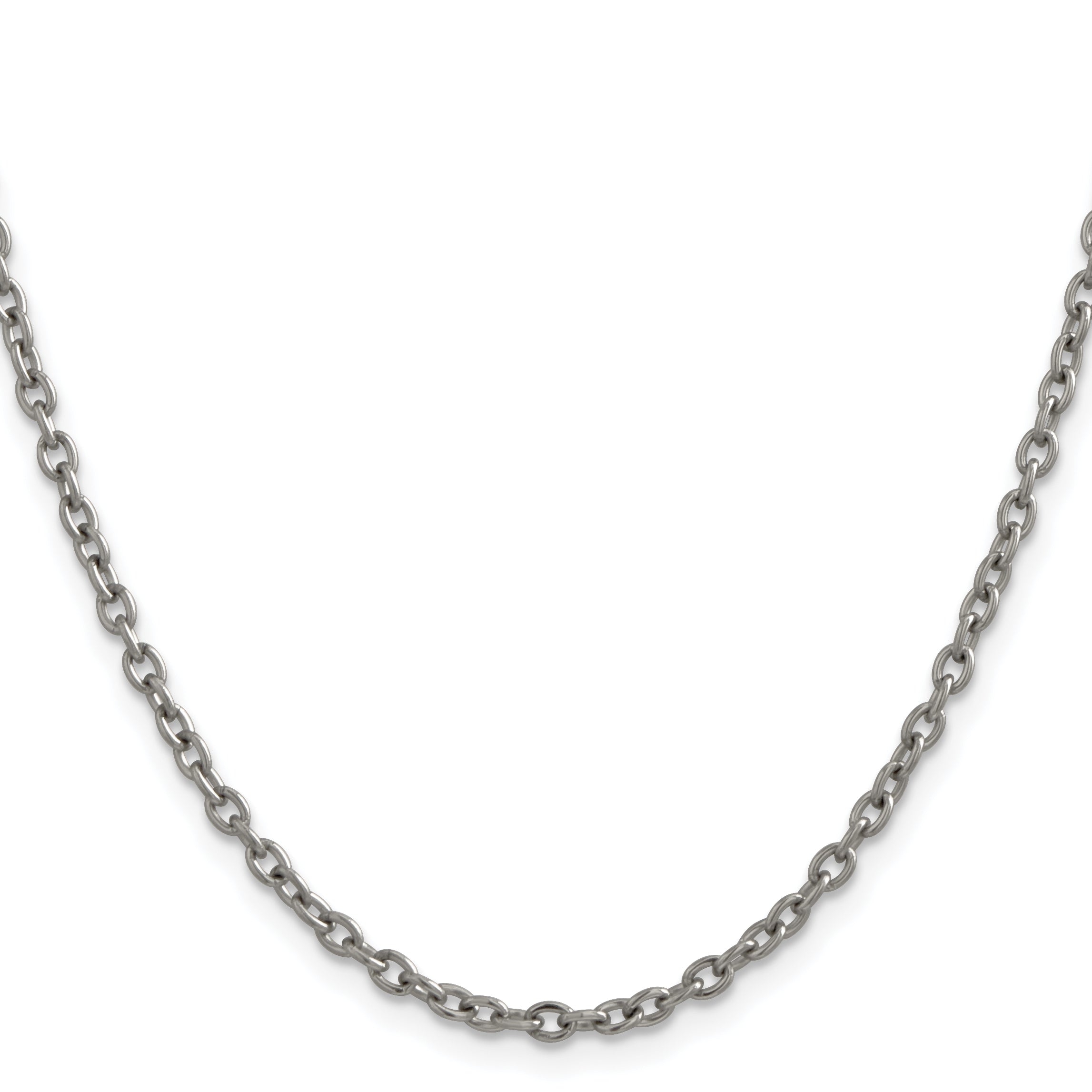 Chisel Titanium Polished 2.9mm 18 inch Cable Chain