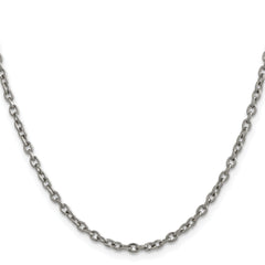 Chisel Titanium Polished 2.9mm 18 inch Cable Chain