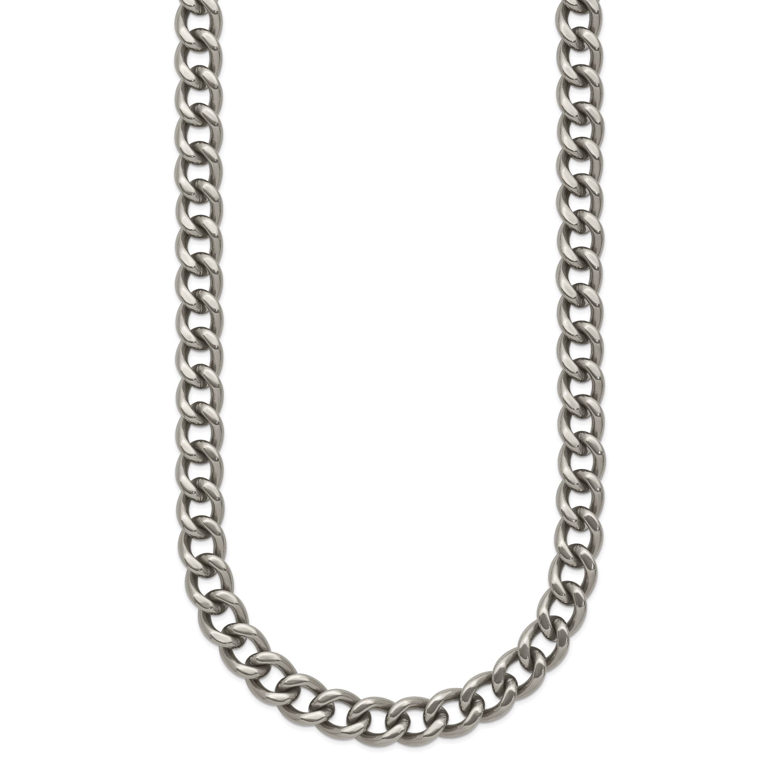 Chisel Titanium Polished 7.5mm 20 inch Curb Chain