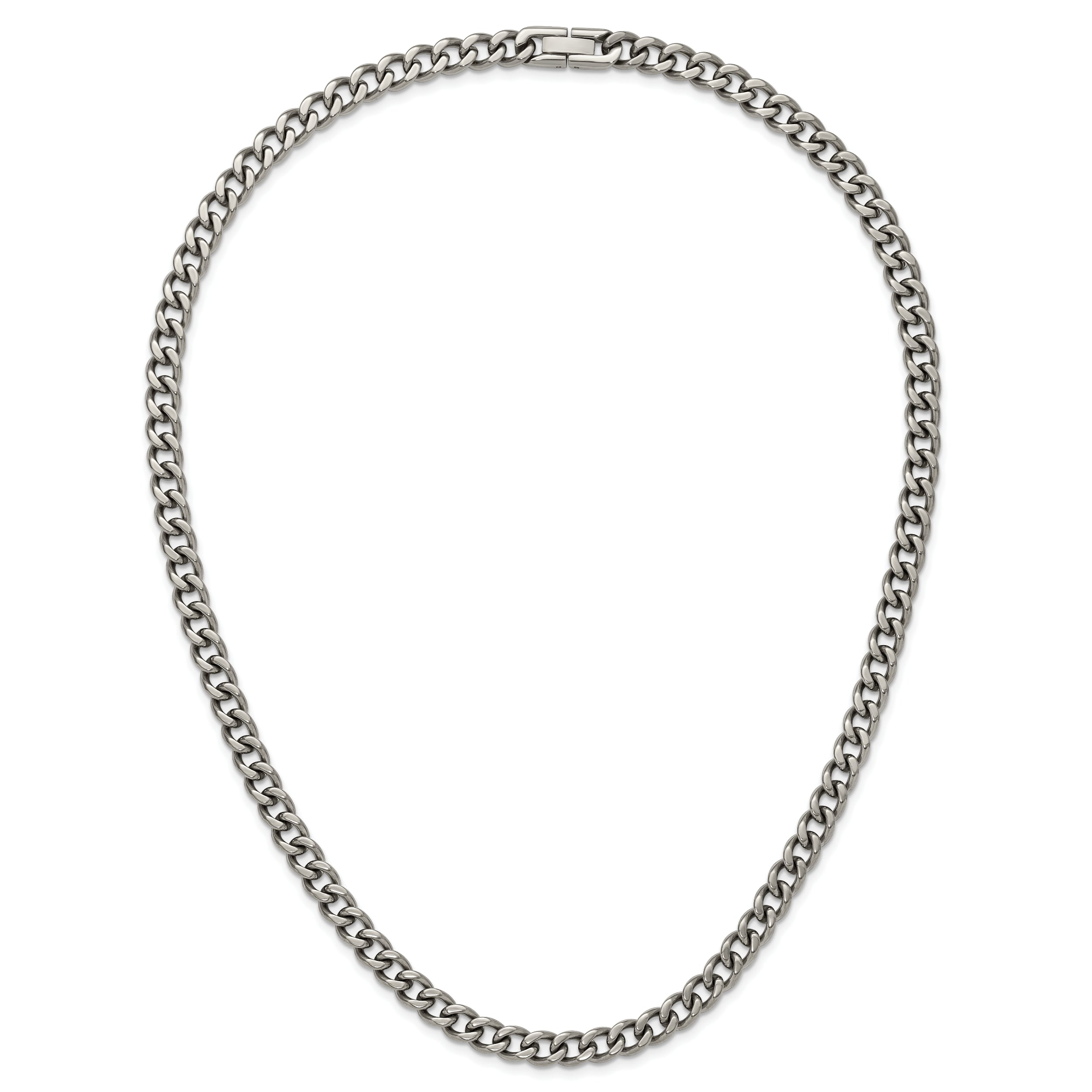 Chisel Titanium Polished 7.5mm 20 inch Curb Chain