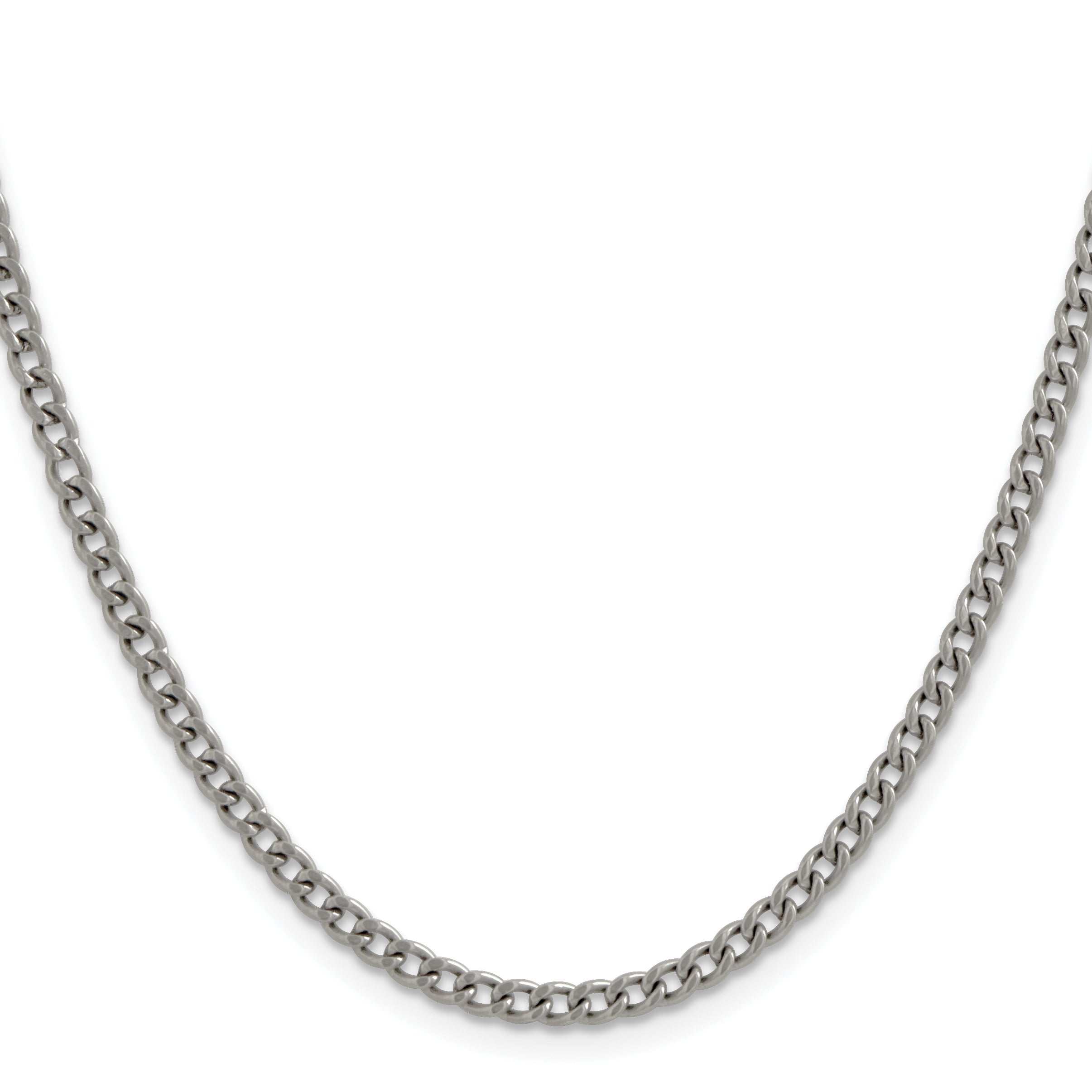 Chisel Titanium Polished 3.5mm 18 inch Curb Chain