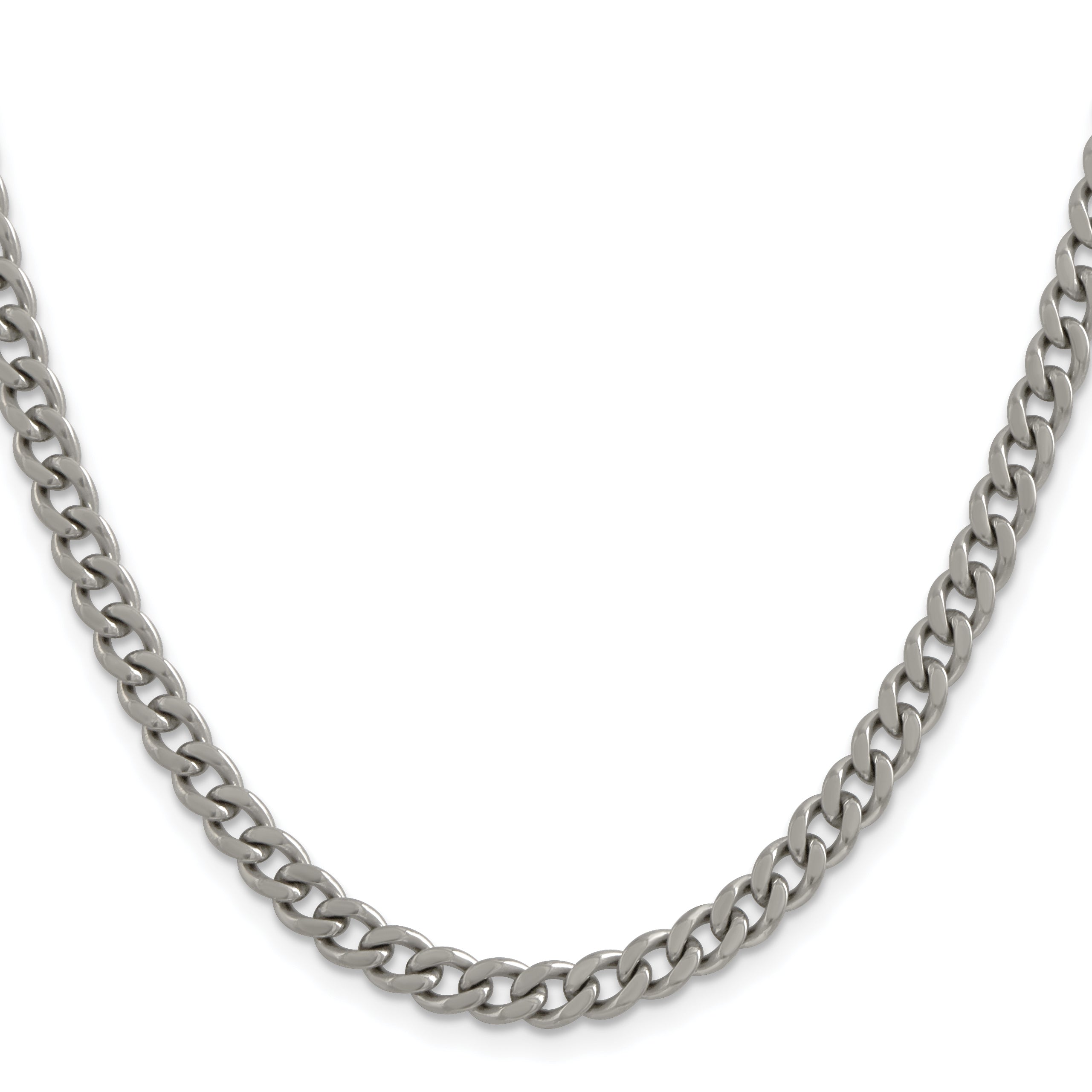 Chisel Titanium Polished 5.5mm 18 inch Curb Chain