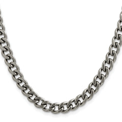 Chisel Titanium Polished 7.5mm 18 inch Curb Chain