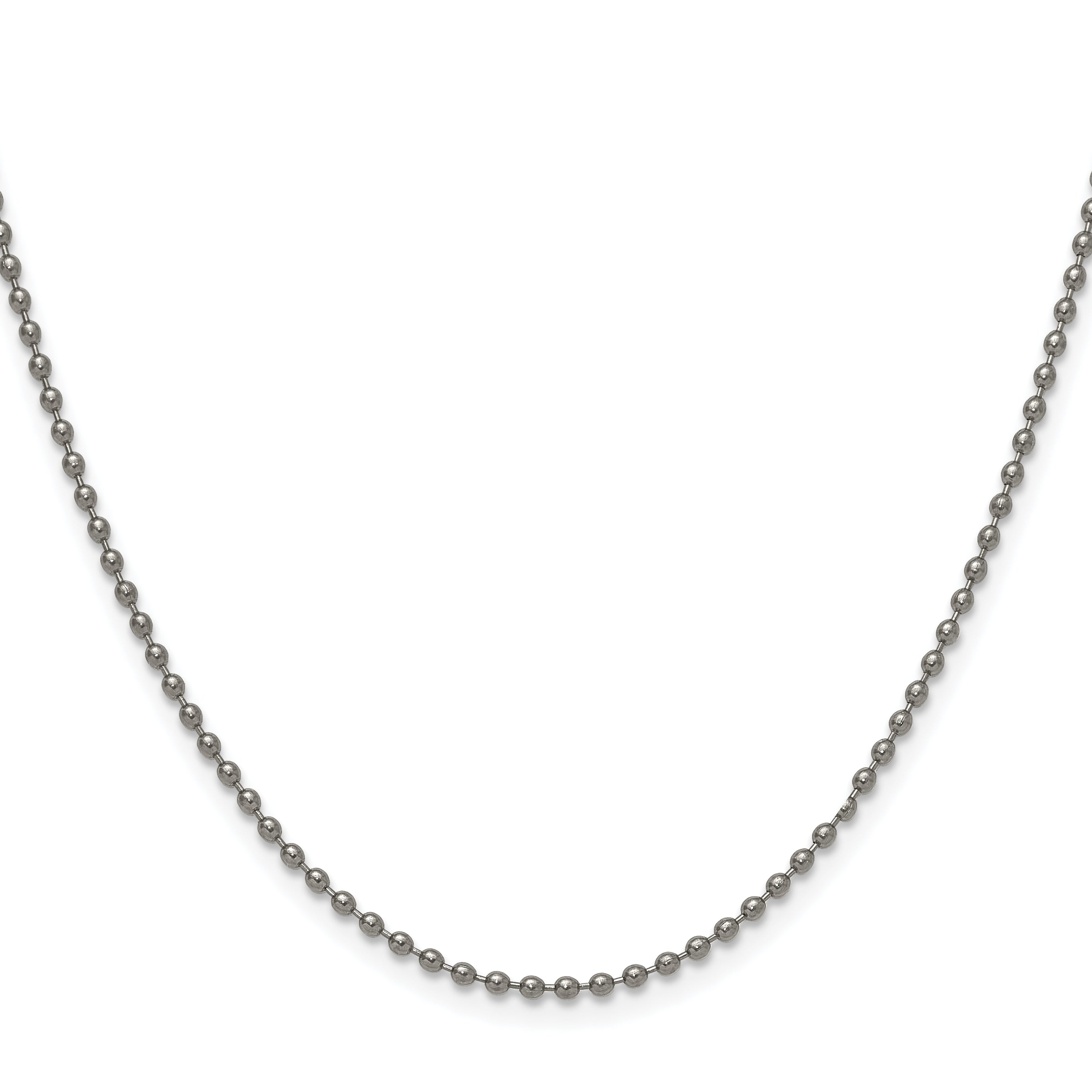 Chisel Titanium Polished 2.00mm 18 inch Ball Chain