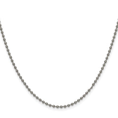 Chisel Titanium Polished 2.00mm 18 inch Ball Chain