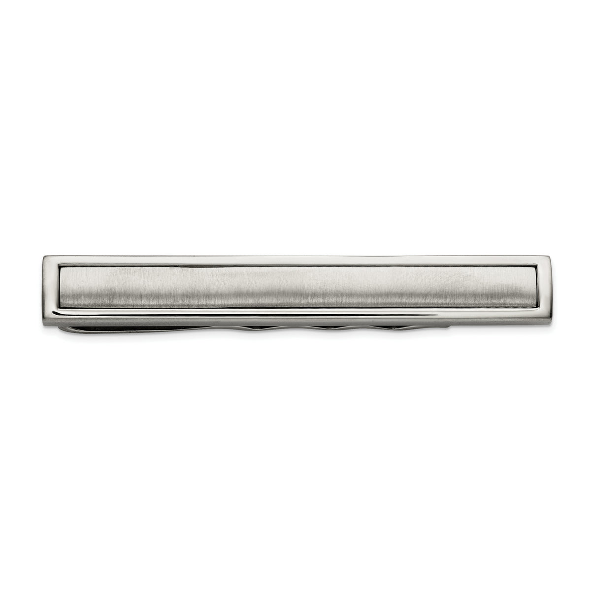 Chisel Titanium Brushed and Polished Tie Bar