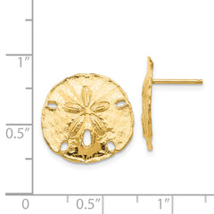 14k Large Sanddollar Post Earrings