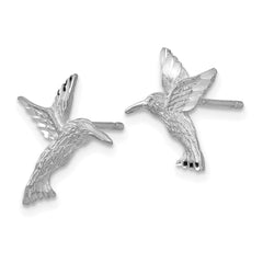 14k White Gold Hummingbird Earrings