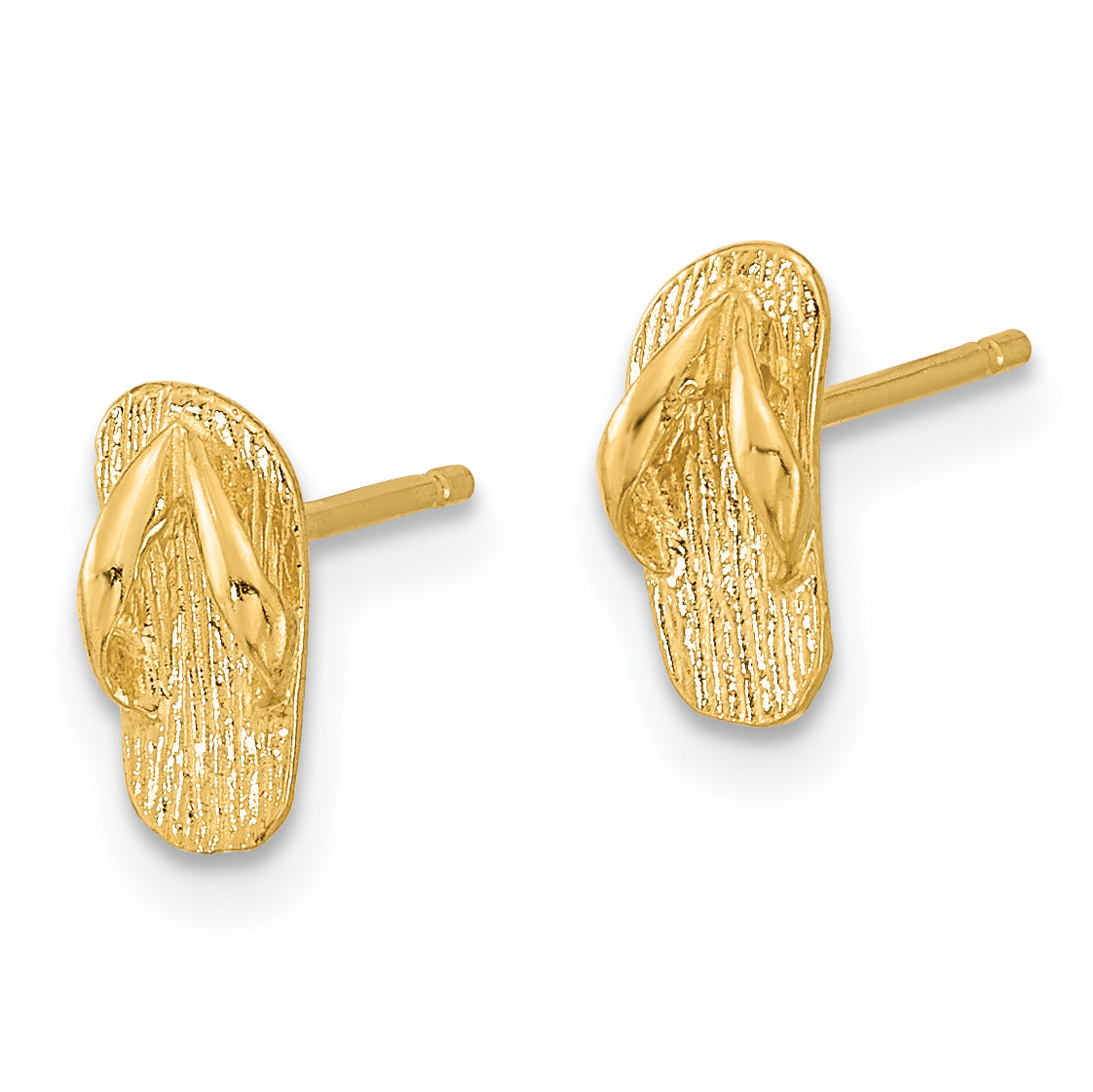 14k Polished Flip Flop Post Earrings