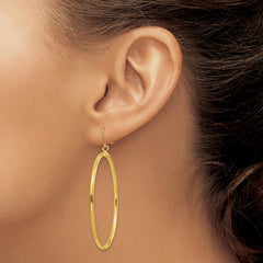 14k Tube Hoop Dangle Earrings